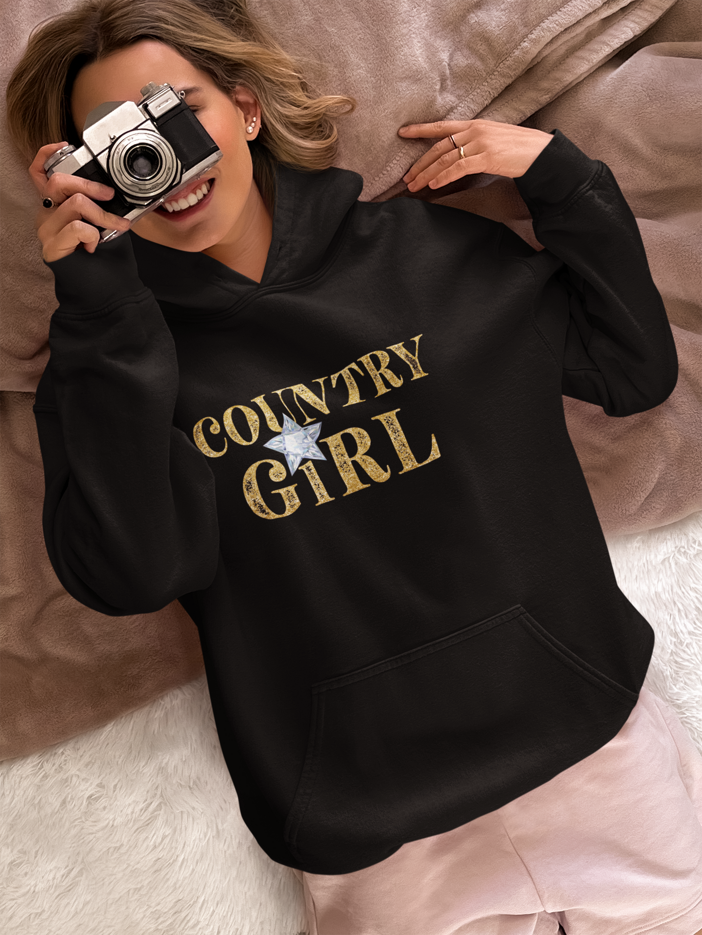 COUNTRY GiRL - Oversized Hoodie (Frontprint)