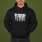 Born to ride (grau) - Oversized Hoodie (Frontprint)