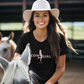 COWGIRL for life - Damen T-Shirt aus Bio-Baumwolle (Frontprint)