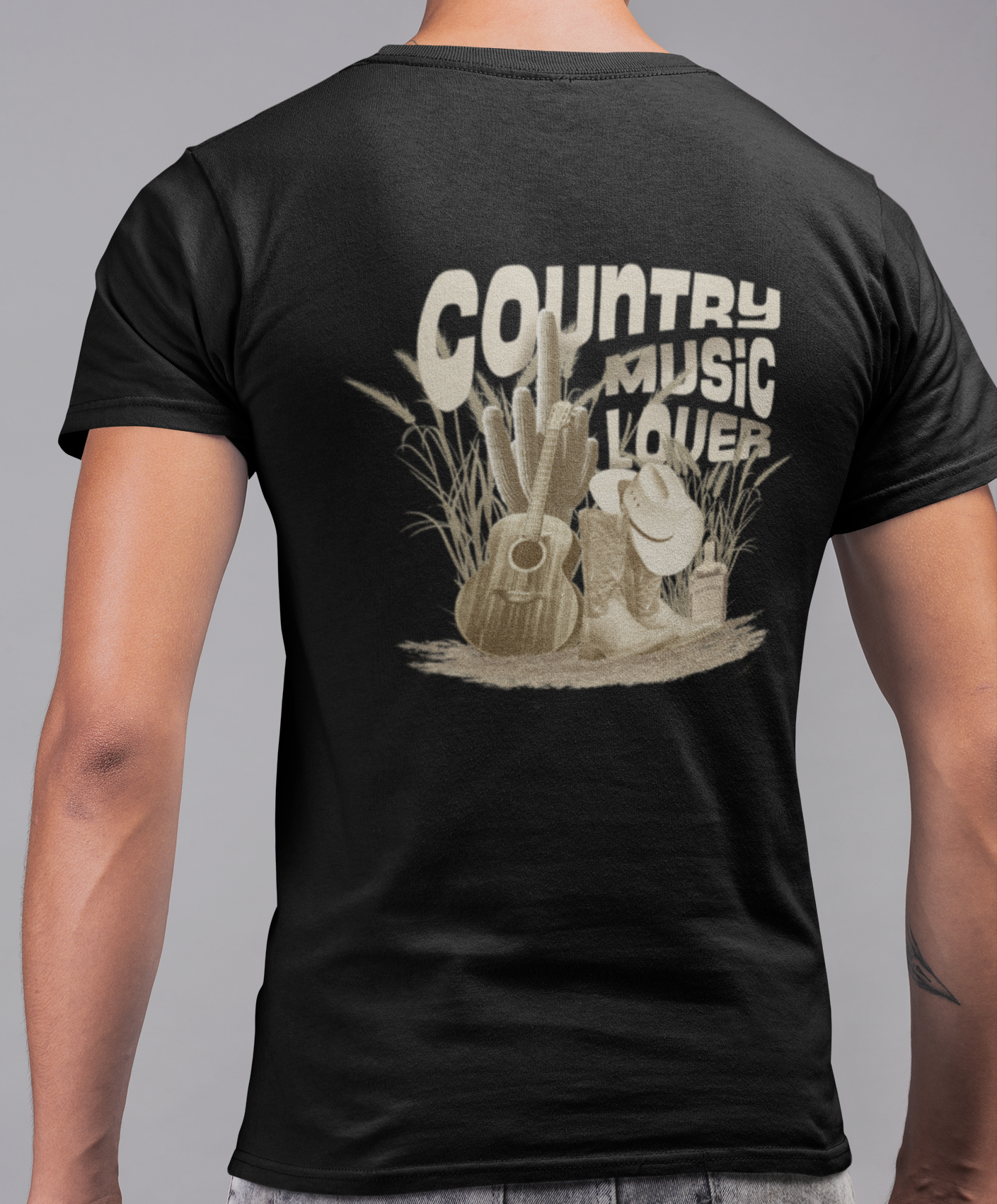 Country Music Lover - Premium T-Shirt aus Bio-Baumwolle (Backprint)