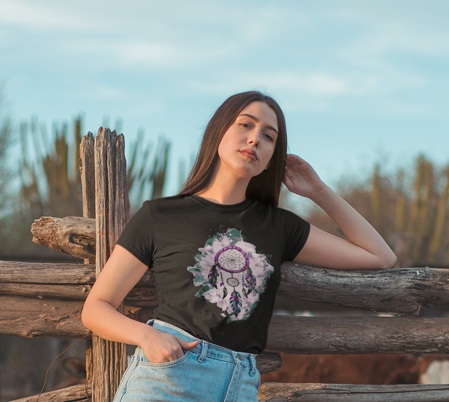 Dreamcatcher - Damen T-Shirt aus Bio-Baumwolle (Frontprint)