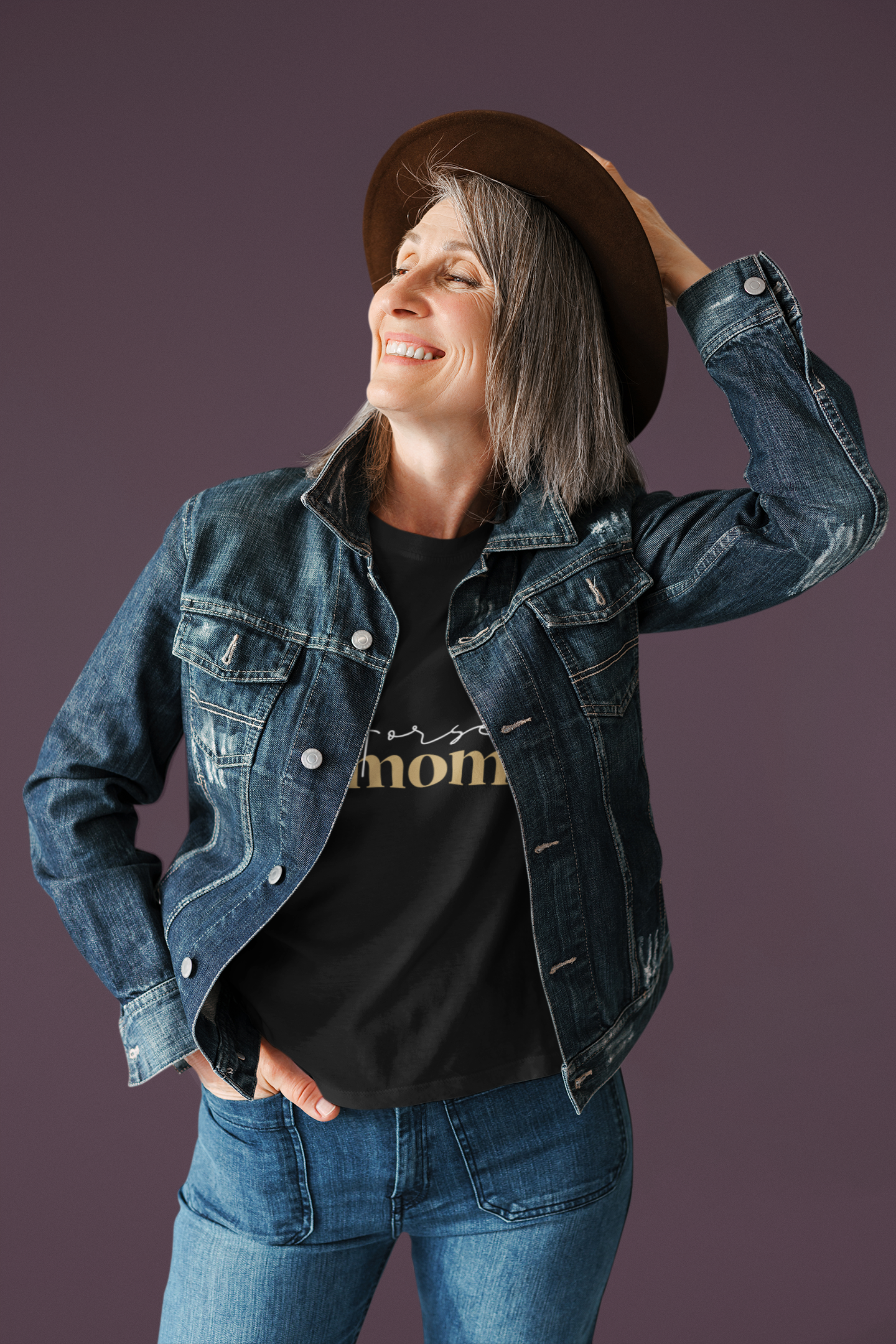 Horse Mom - Damen T-Shirt aus Bio-Baumwolle (Frontprint)