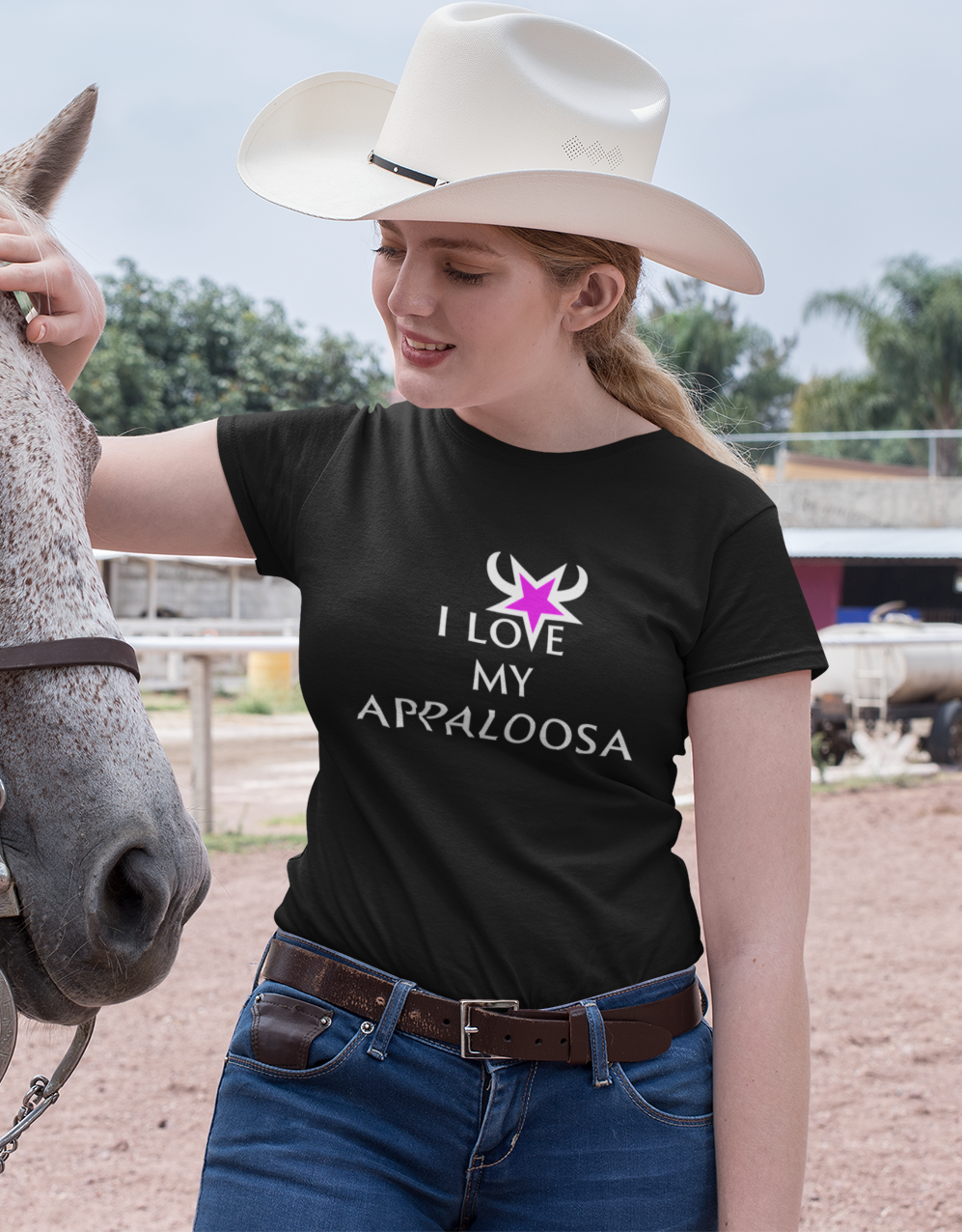 I Love My Appaloosa - Damen T-Shirt aus Bio-Baumwolle (Frontprint)