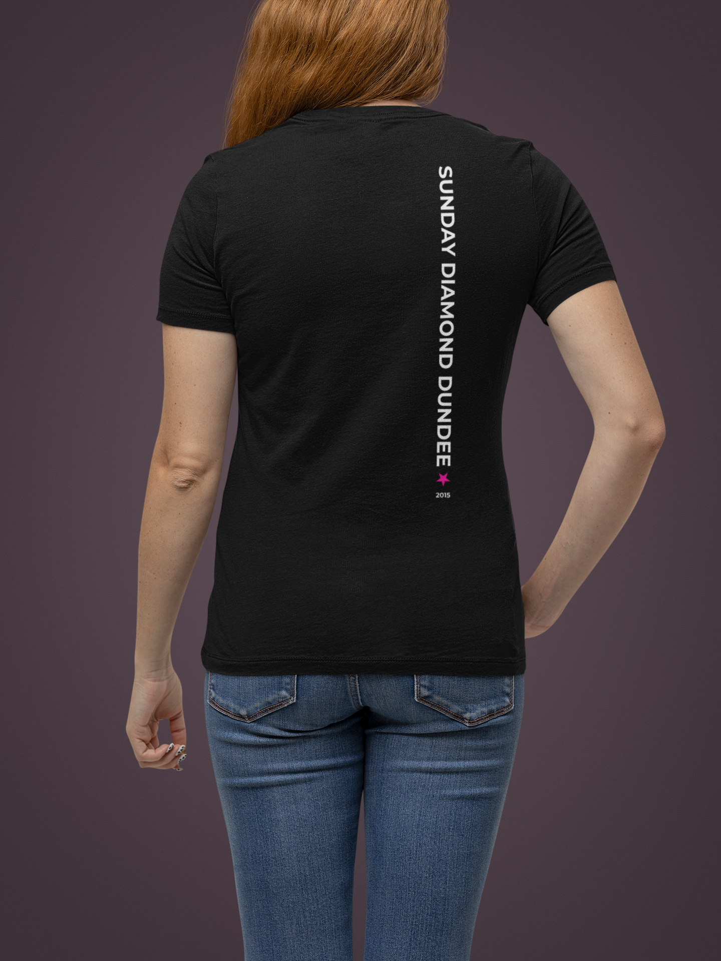 Pferdename und Geburtsjahr - Damen T-Shirt aus Bio-Baumwolle (Backprint)