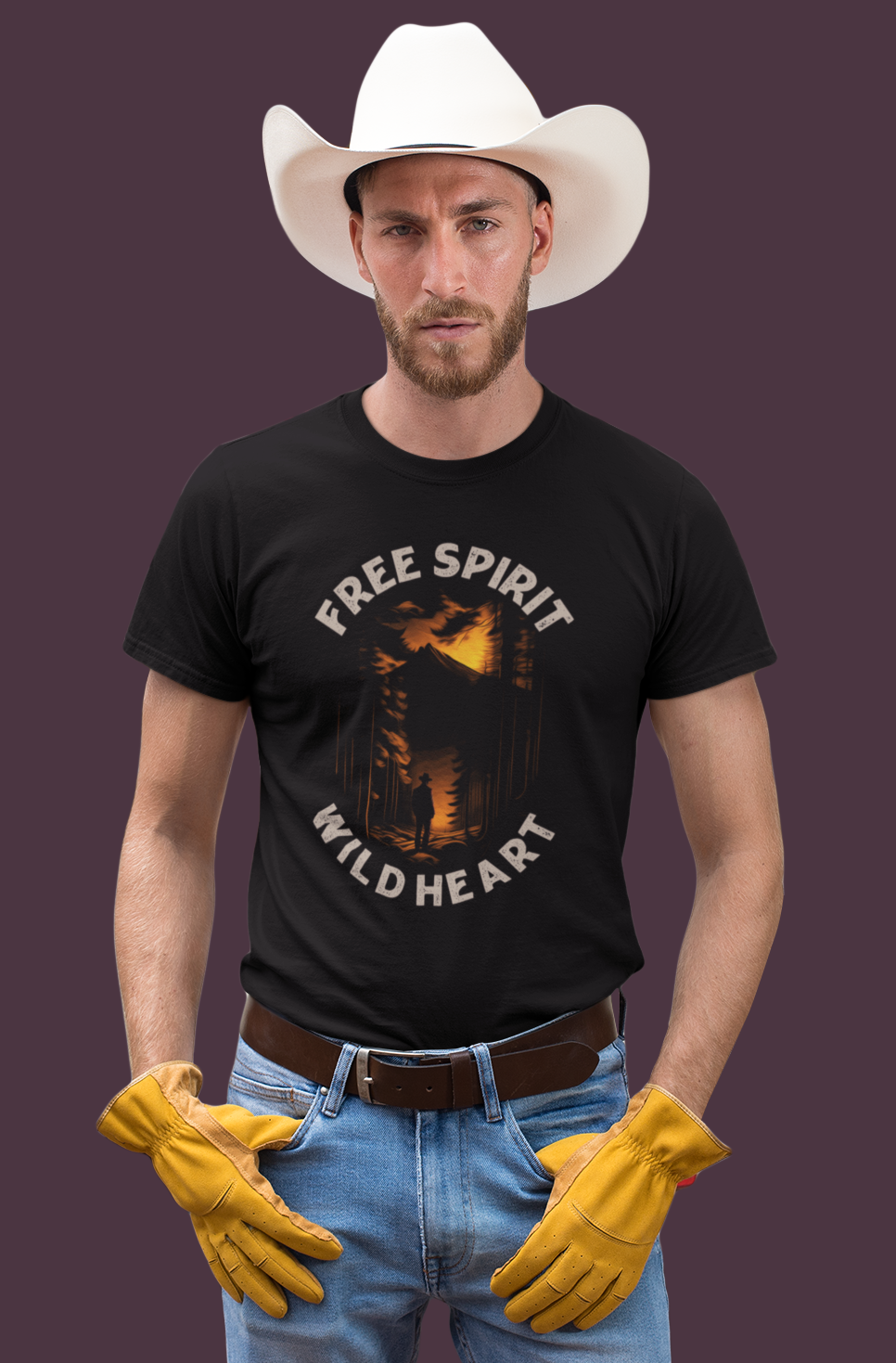 FREE SPIRIT - WILD HEART (men) - Premium T-Shirt aus Bio-Baumwolle (Frontprint)