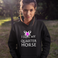 I Love My Quarter Horse - Oversized Hoodie (Frontprint)