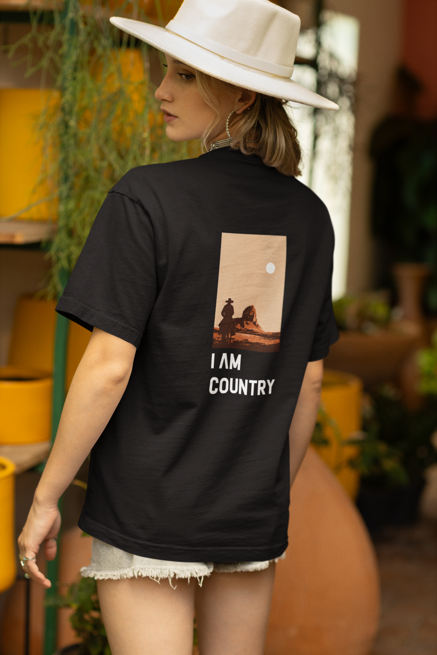 I AM COUNTRY - Premium T-Shirt aus Bio-Baumwolle (Backprint)