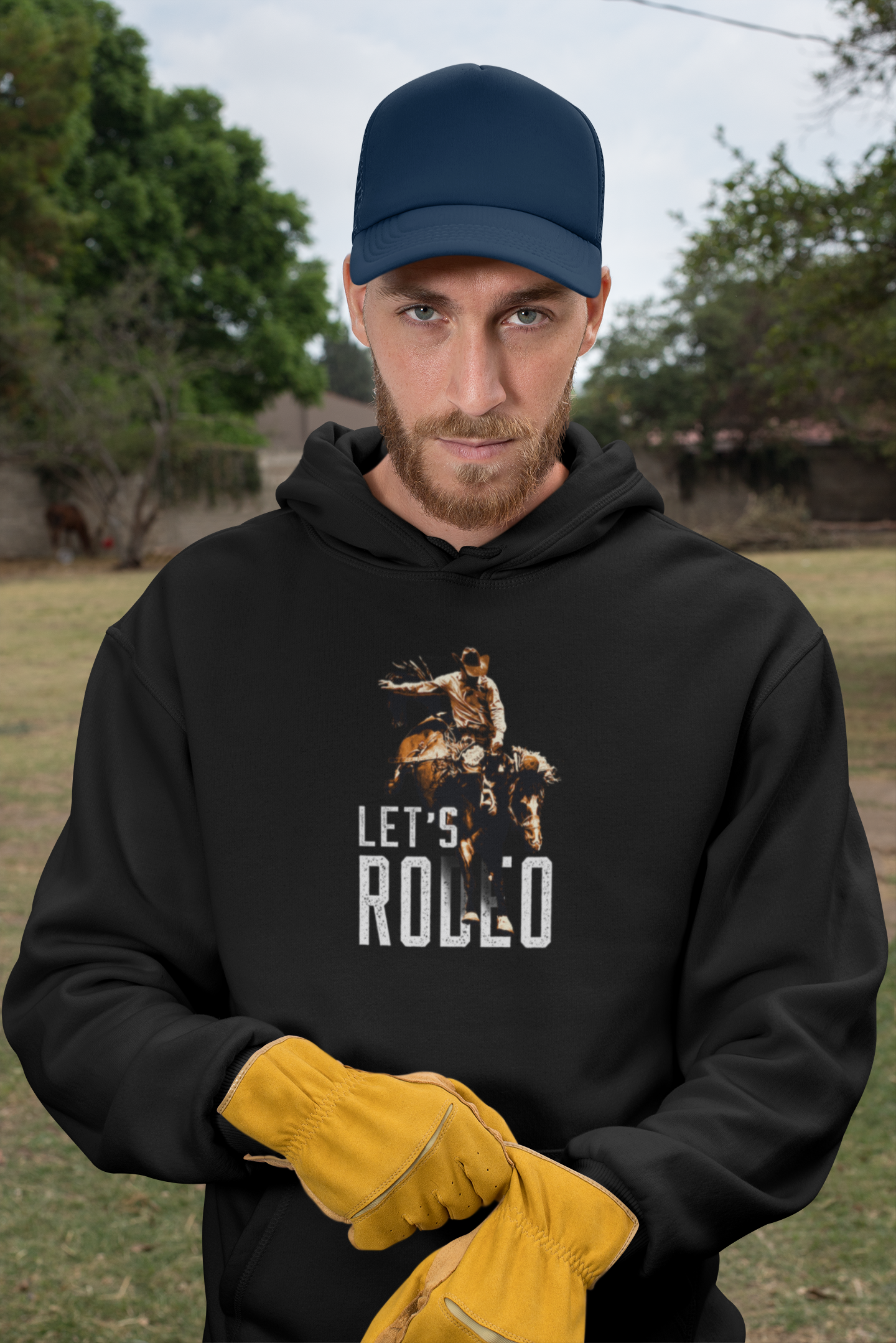 Let's Rodeo - Oversized Hoodie (Frontprint)