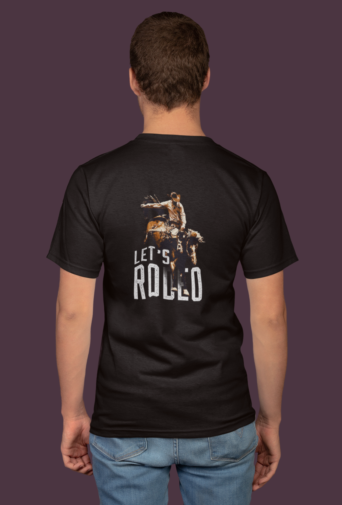 Let's Rodeo - Premium T-Shirt aus Bio-Baumwolle (Backprint)