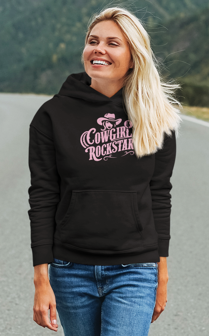 Cowgirl Rockstar - Oversized Hoodie (Frontprint)