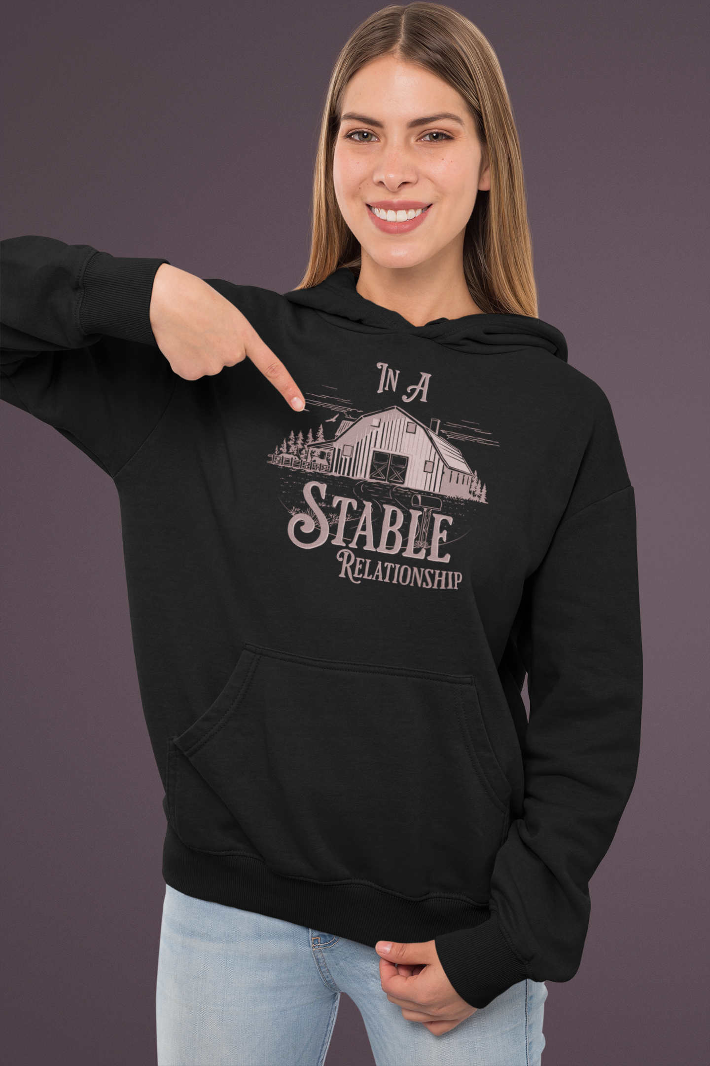 In a STABLE relationship - Oversized Hoodie (Frontprint)