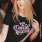 Cowgirl Rockstar - Damen T-Shirt aus Bio-Baumwolle (Frontprint)