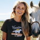 Vacation starts with my Horse - Damen T-Shirt aus Bio-Baumwolle (Frontprint)