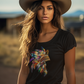 Headdress - Damen T-Shirt aus Bio-Baumwolle (Frontprint)