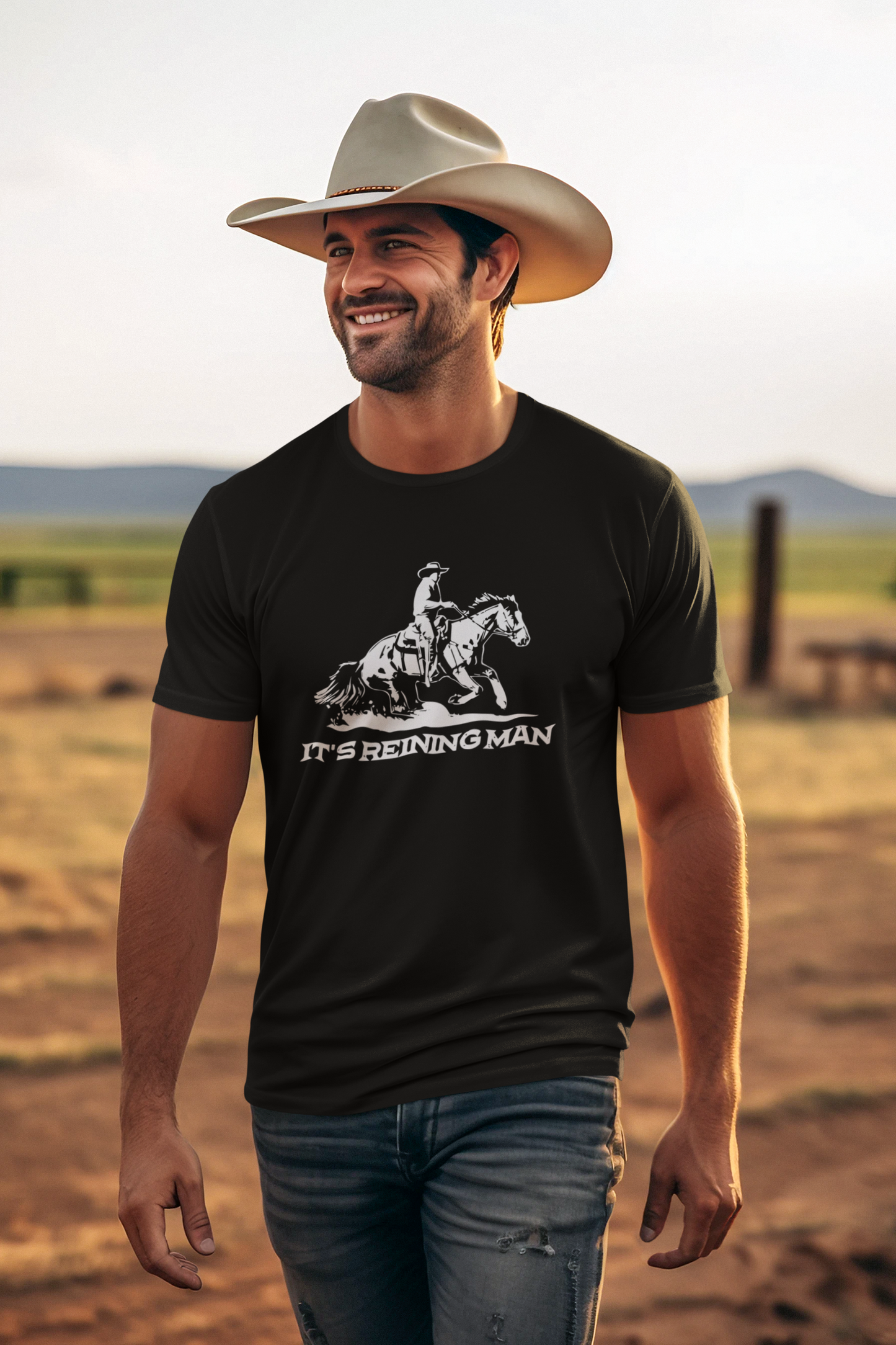 It's Reining Man - Premium T-Shirt (Frontprint)