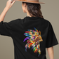 Headdress - Premium T-Shirt aus Bio-Baumwolle (Backprint)