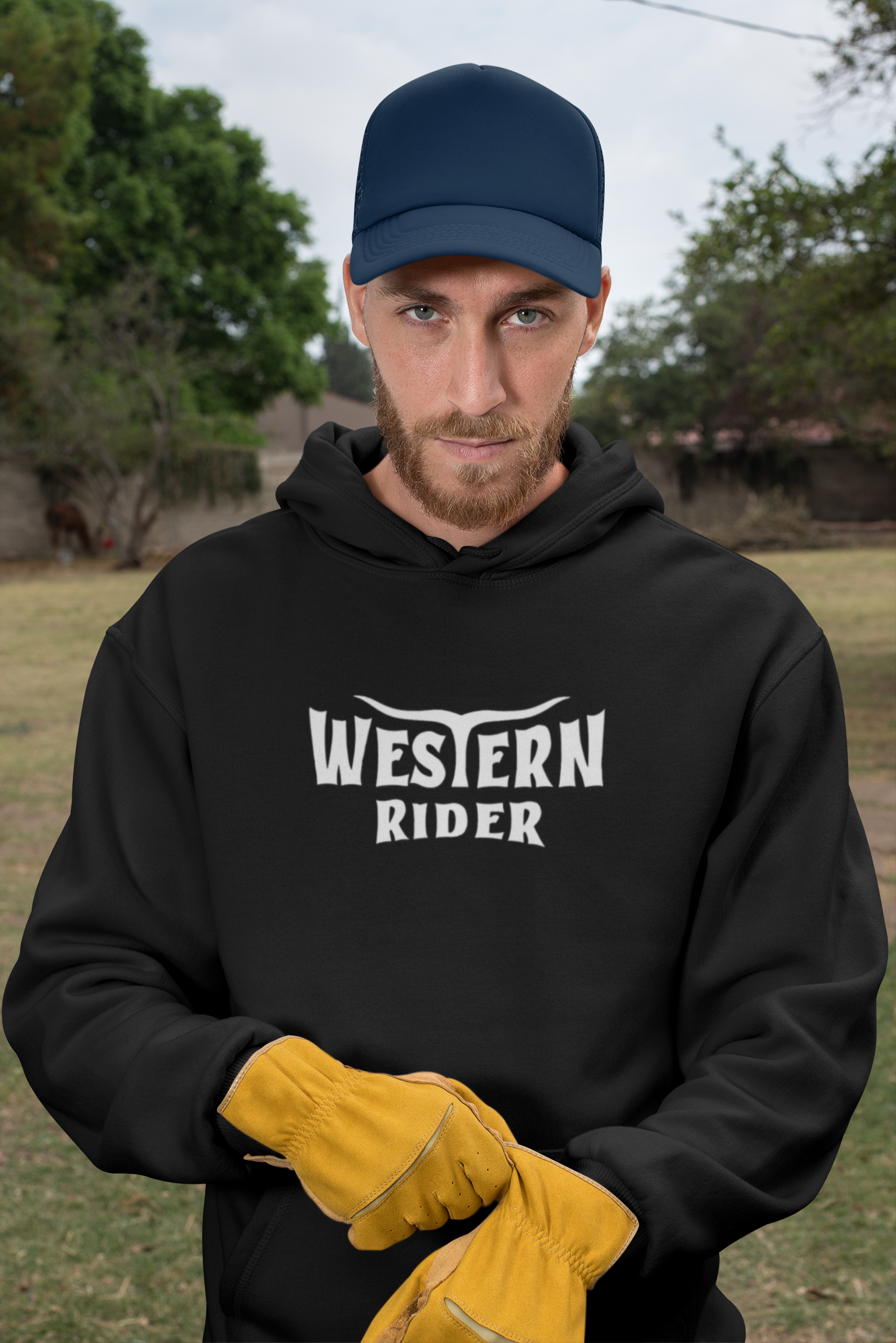 Western Rider - Oversized Hoodie (Frontprint)