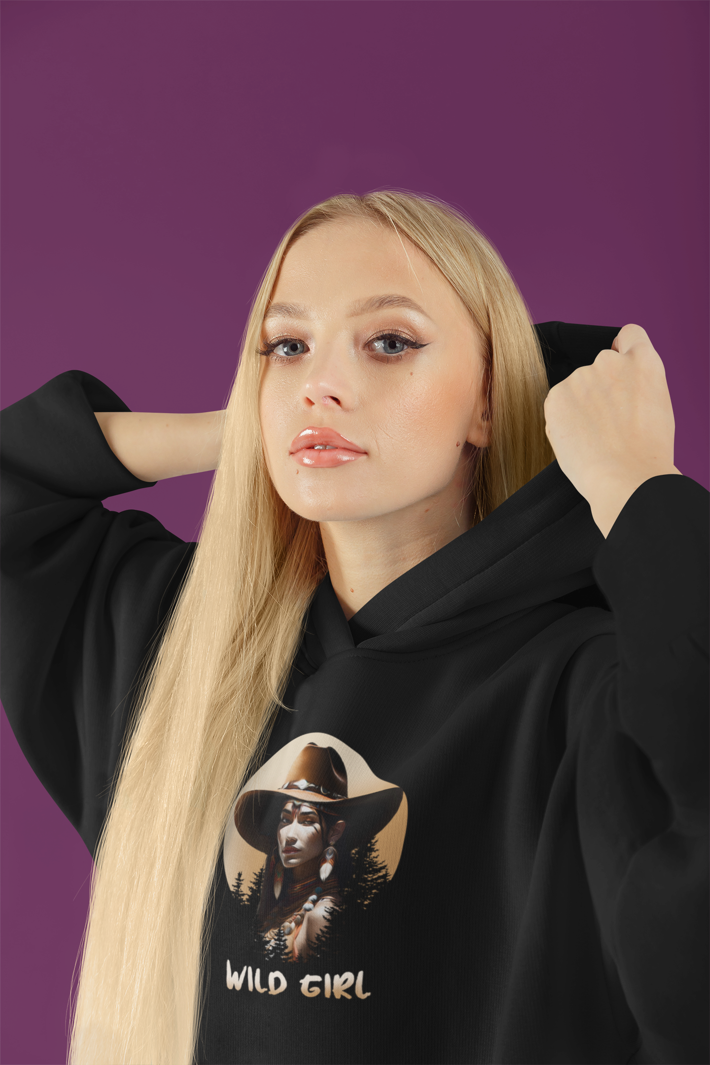 Wild Girl - Oversized Hoodie (Frontprint)