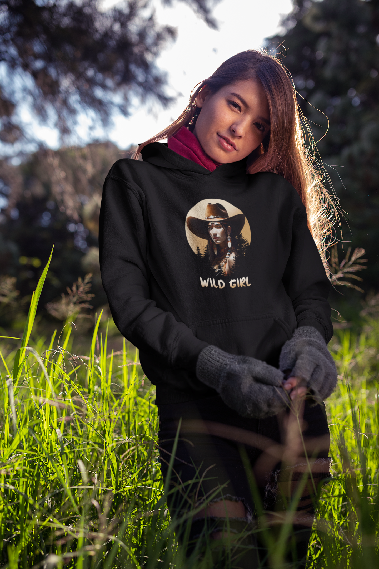 Wild Girl - Oversized Hoodie (Frontprint)