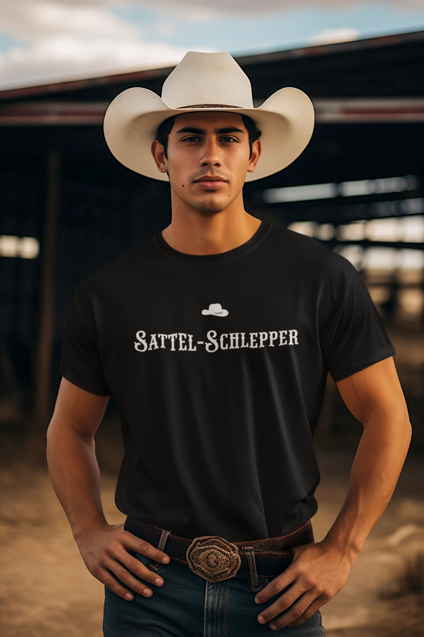 Sattel-Schlepper - Premium T-Shirt (Frontprint)