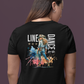 LINE DANCE for life - Damen T-Shirt aus Bio-Baumwolle (Backprint)