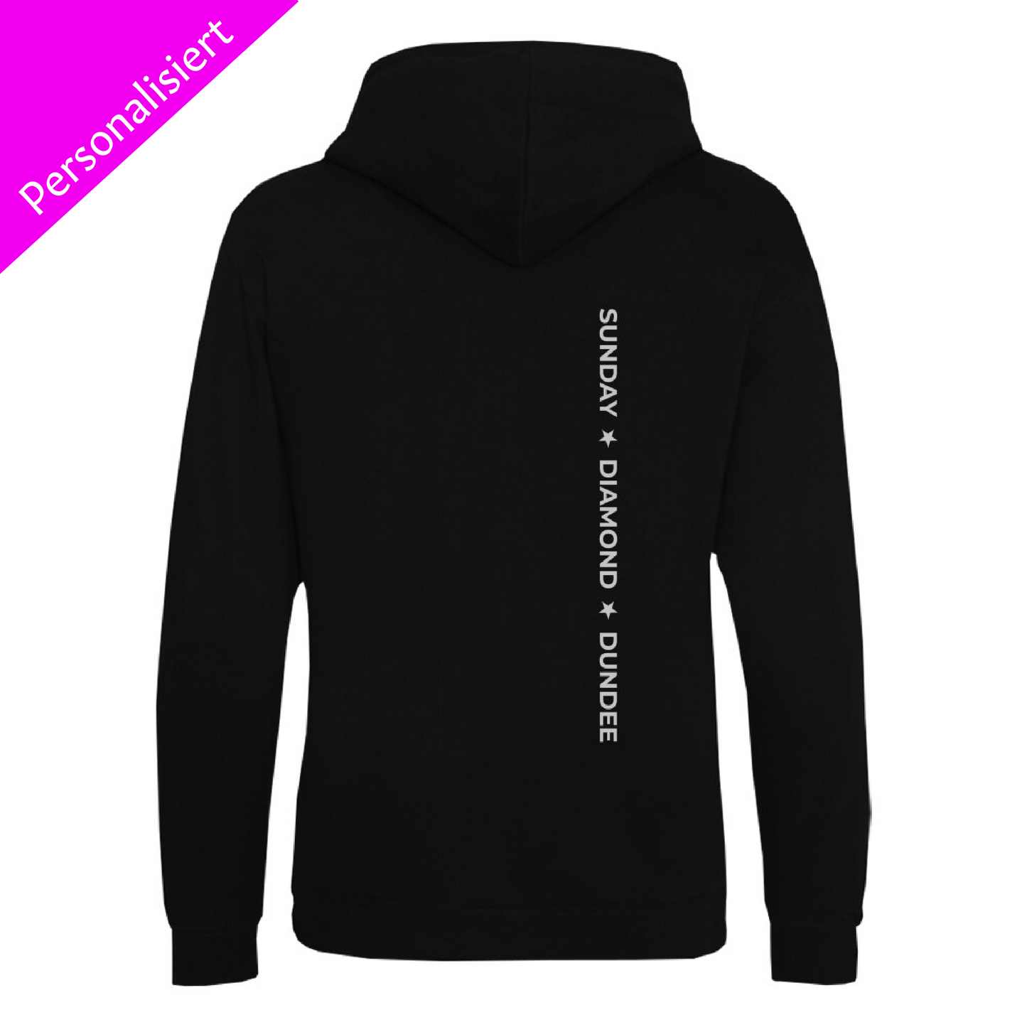 Pferdename - Premium Hoodie aus Bio-Baumwolle (Backprint)